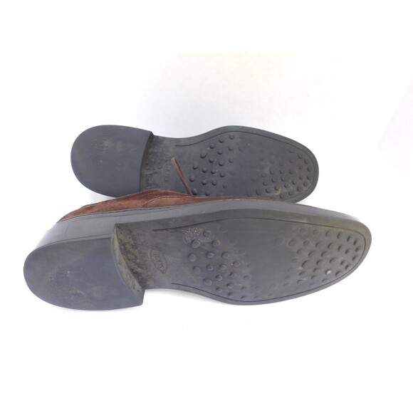 TOD'S SUEDE DARK BROWN LACED LOAFERS SIZE 7.5 - Picture 11 of 11